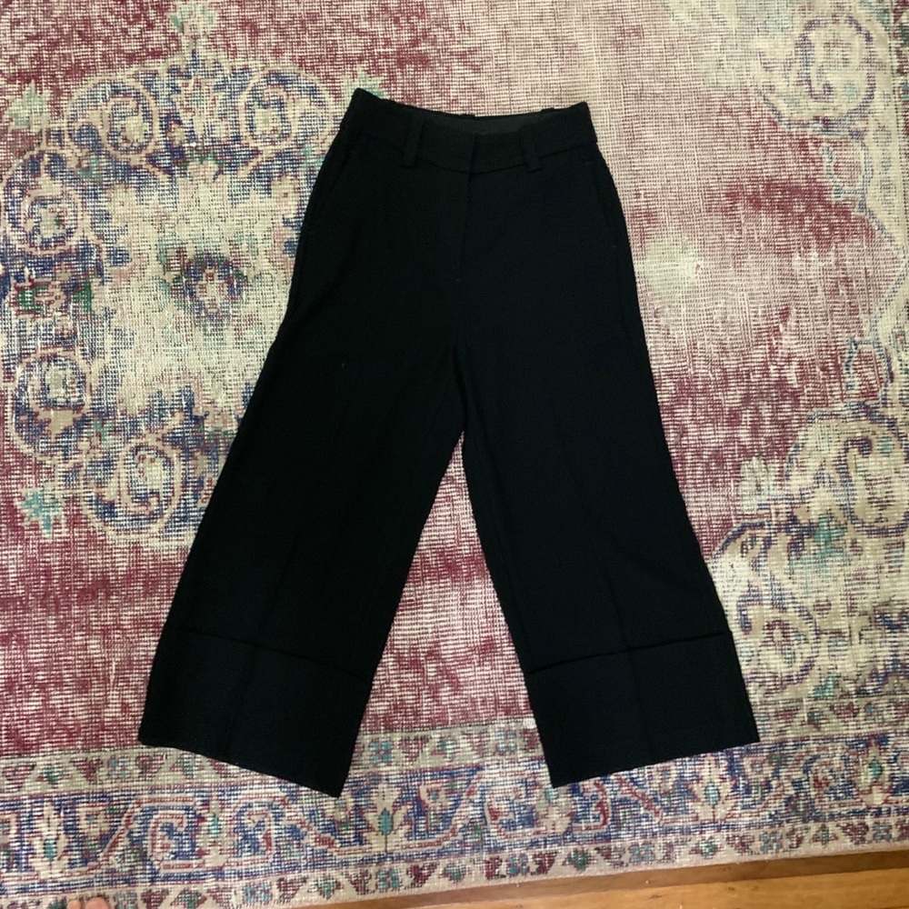 J. crew black crepe trousers